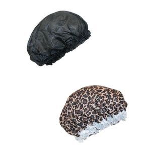 CTM Women's Satin Hair Roller Sleep Cap Cover (2 Pack)
